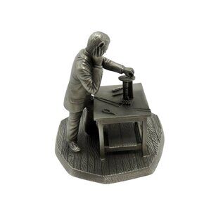 DEUTSCHES MUSEUM Pewter Inventor Guglielmo Marconi Vintage Figurine